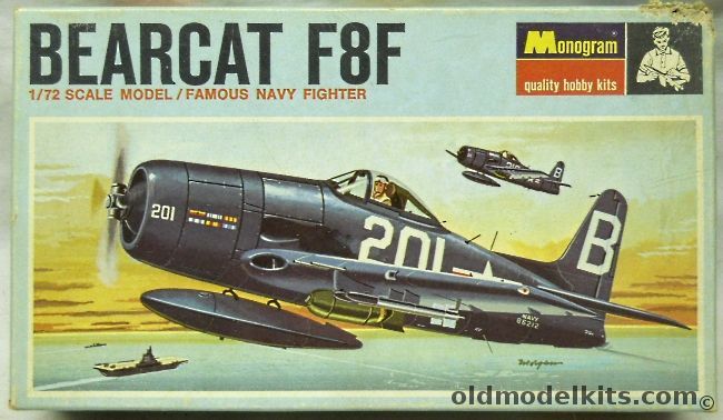 Monogram 1/72 Grumman Bearcat F8F - Blue Box Issue, PA144-70 plastic model kit